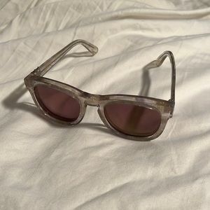 Wildfox Clear Gold Glitter Sunglasses